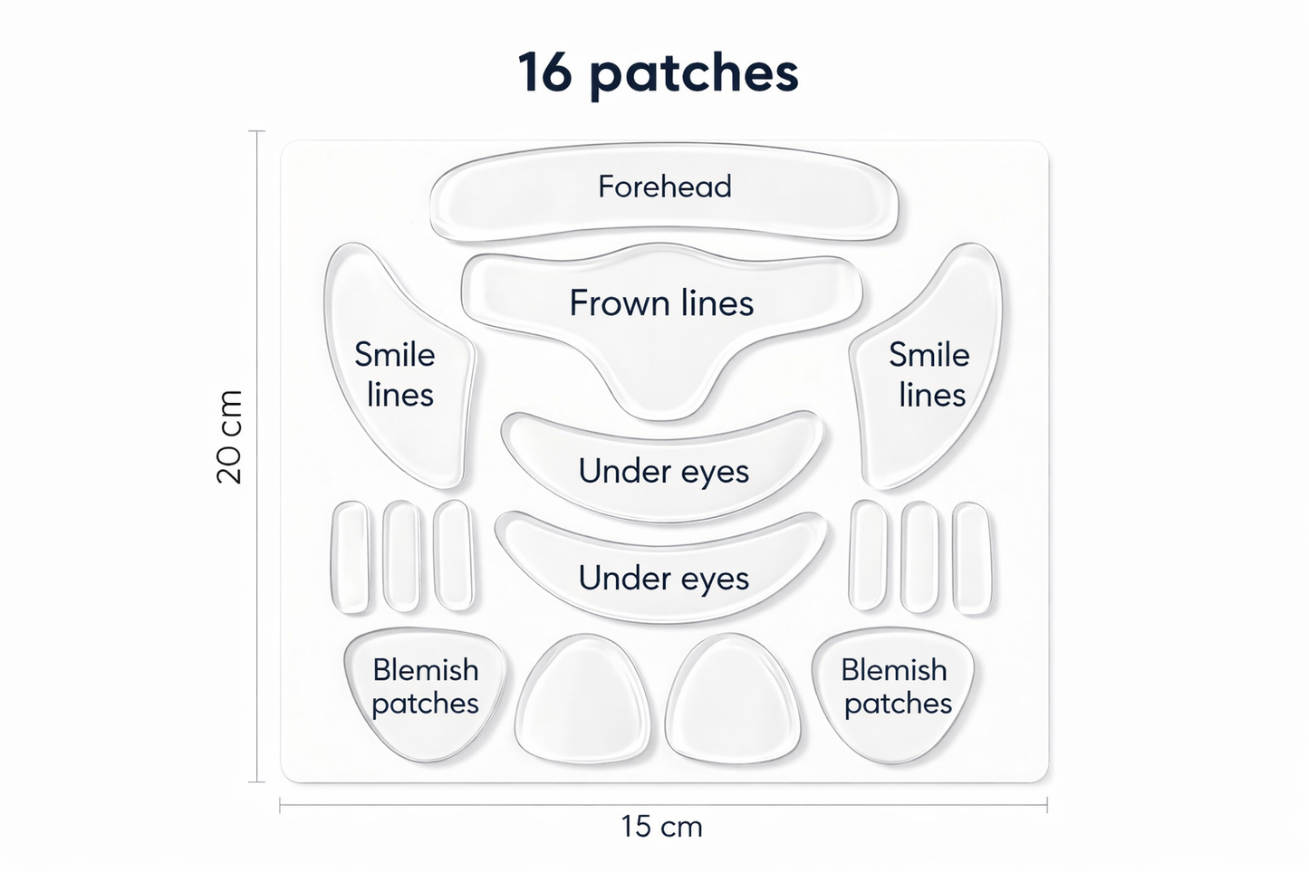 Reusable Anti-Wrinkle Patches — Medical-Grade Silicone (16 pcs)